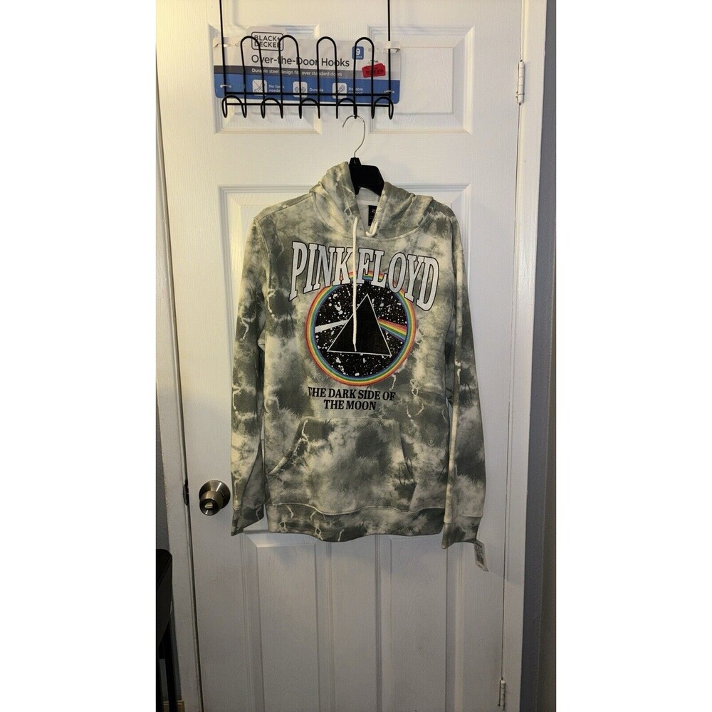 Pink Floyd Hoodie Sweatshirt Mens L Tie Dye Dark Side Of The Moon Band NEW